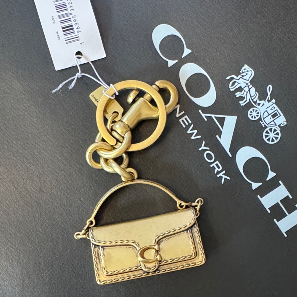 Coach Gold Mini Purse Charm Keychain